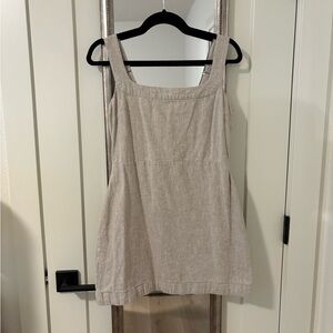 Abercrombie & Fitch Beige Square-Neck Linen-Blend Camisole